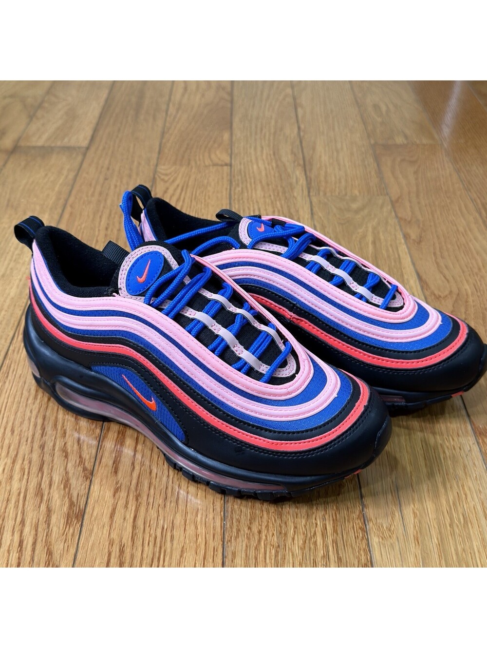 Size US 6Y Nike Air Max 97 GS Black Pink Blue (CT1578-001) Women’s US 7.5